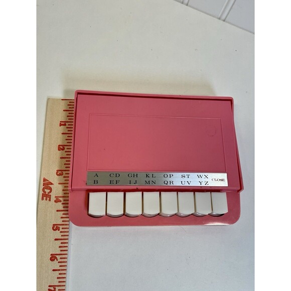 Vtg MCM Push Button Phone Index Pink Plastic Case.Only 1 page.‎ Cute Desk Decor - Picture 6 of 6